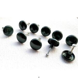 AMEROCK 10 x Round Heavy Metal Dark Green Drawer Knob Handles with Screws #710-0